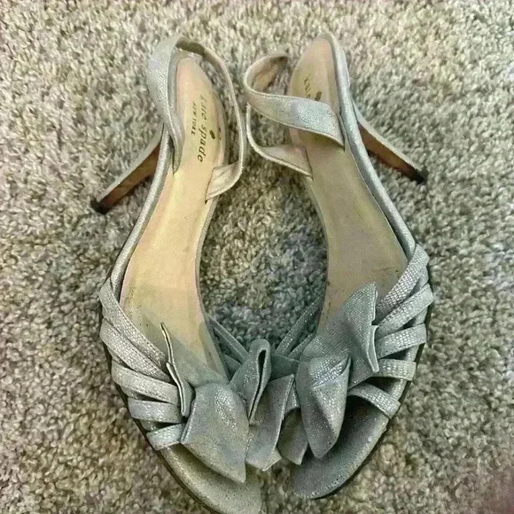 Kate Spade glittery bow heels size 7.5 women’s - Picture 5 of 5